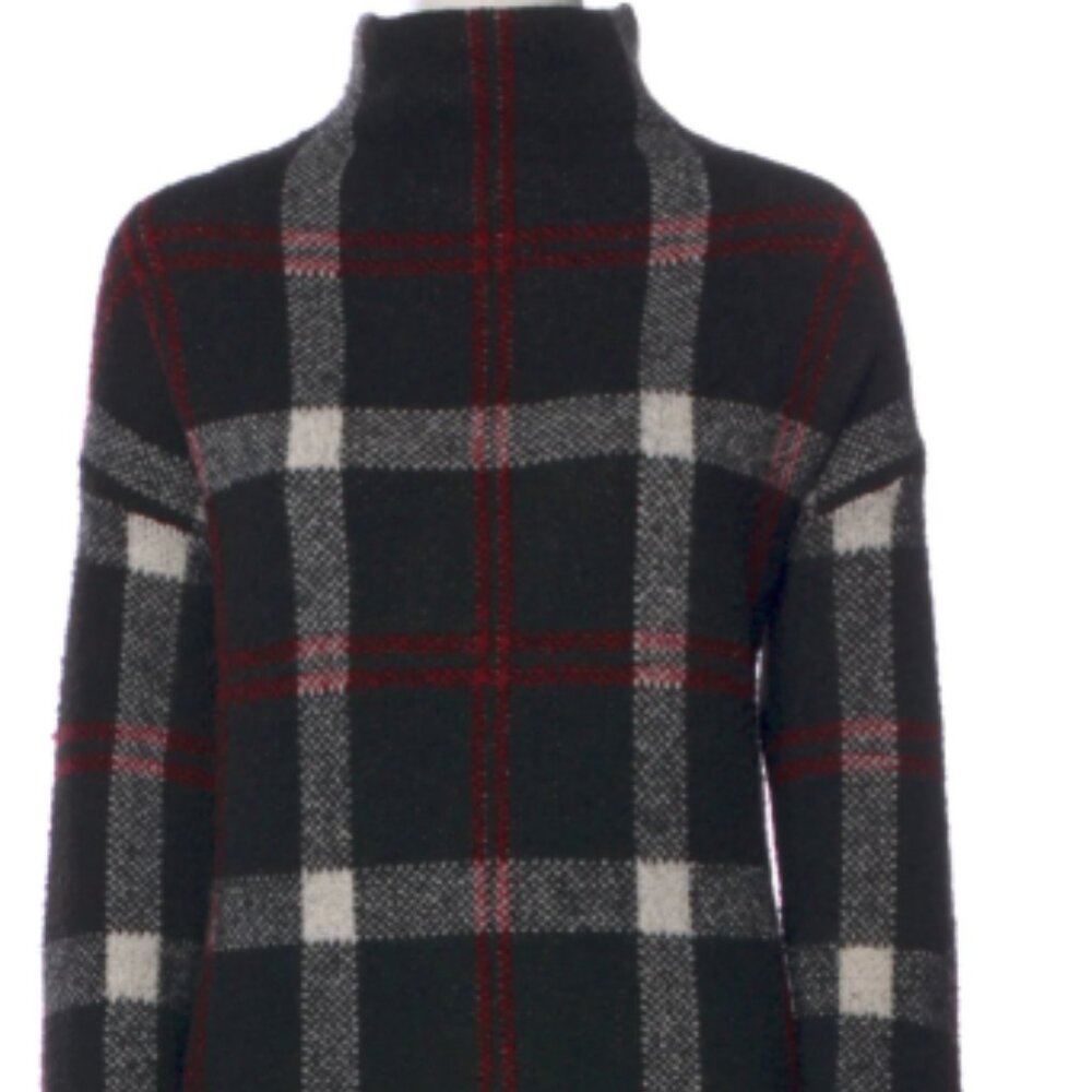 BUNDLE 3 for $24 Christian Siriano Plaid Print Turtleneck Sweater MD - Picture 2 of 8